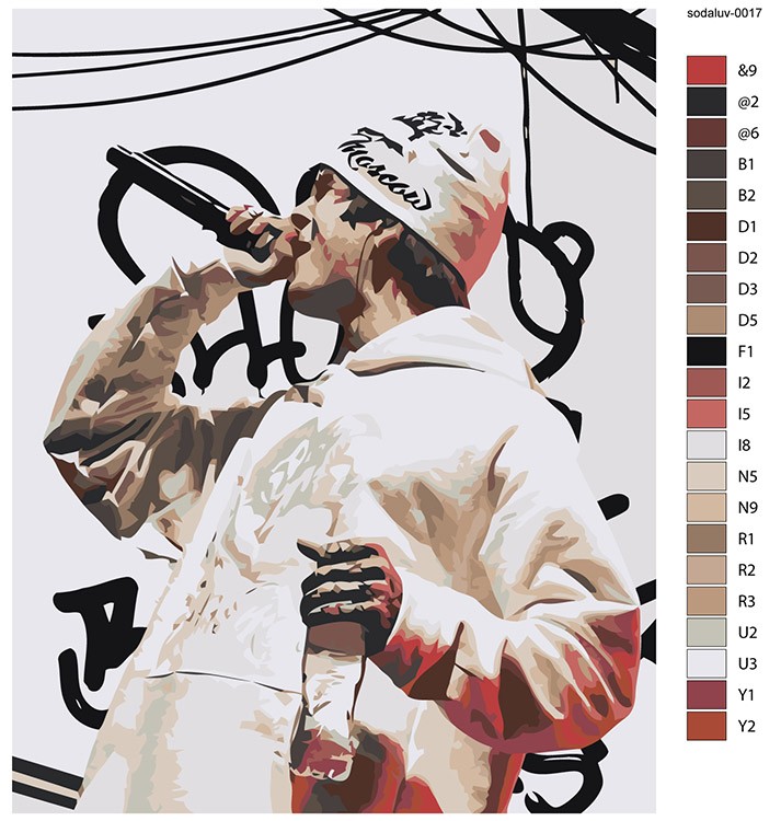 Картина по номерам «Рэпер Soda Luv Сода Лав 9» — картинка 2