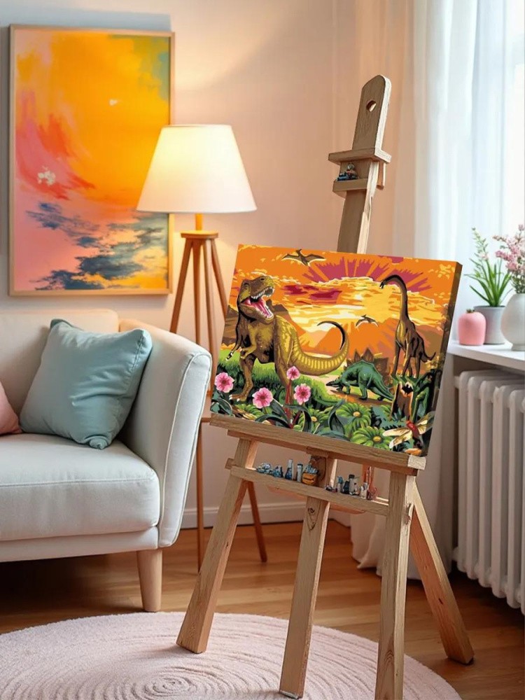 Картина по номерам «Динозавры» — картинка 9