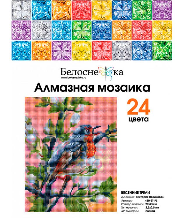 Алмазная вышивка «Весенние трели» — картинка 4