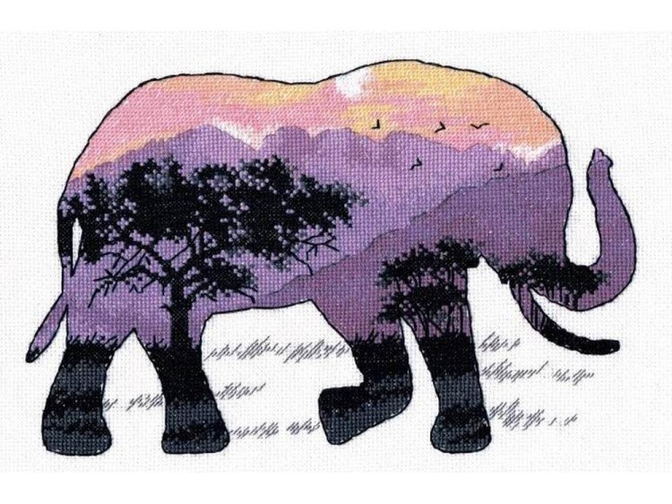Набор для вышивания «В мире животных. Слон»