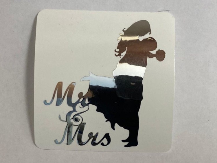 №514 Наклейка (Серебро) Sticker, Art Blong — картинка 2