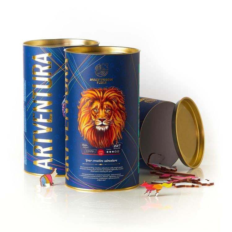 Деревянные пазлы Артвентура «Царь зверей» — картинка 4