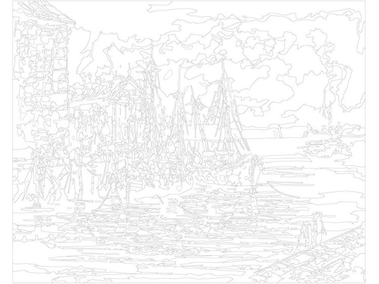 Картина по номерам «Корабли у причала» — картинка 3