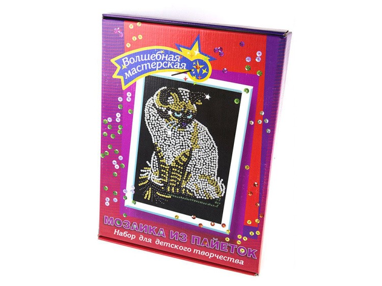 Мозаика из пайеток «Кошка» — картинка 2