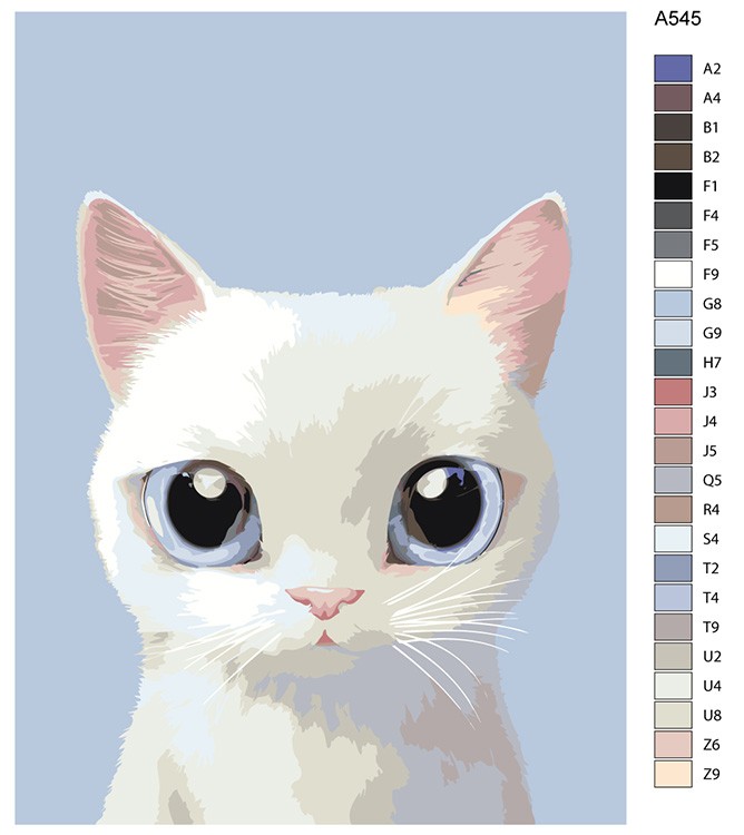 Картина по номерам «Кошечка Домино» — картинка 2