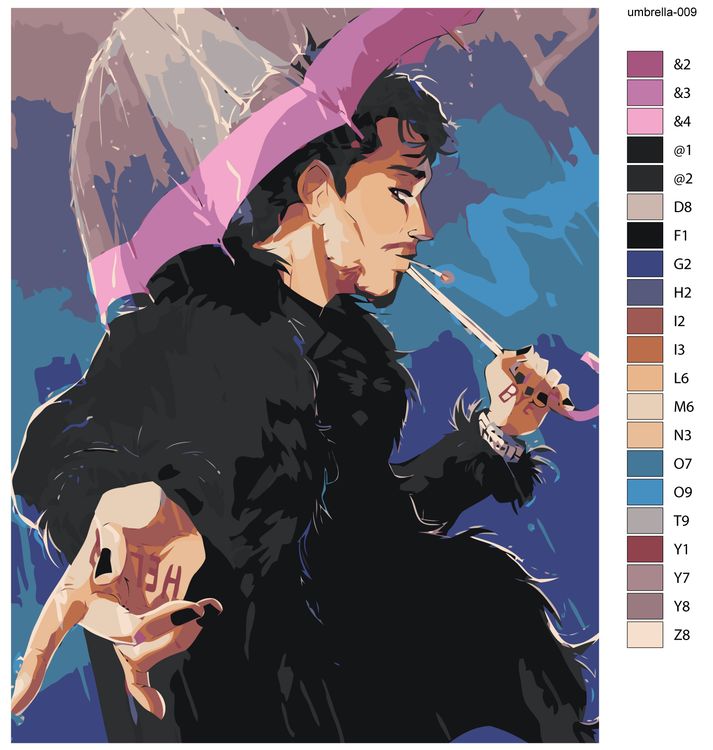 Картина по номерам «Академия Амбрелла: Клаус Харгривз - Роберт Шиэн 2» — картинка 2