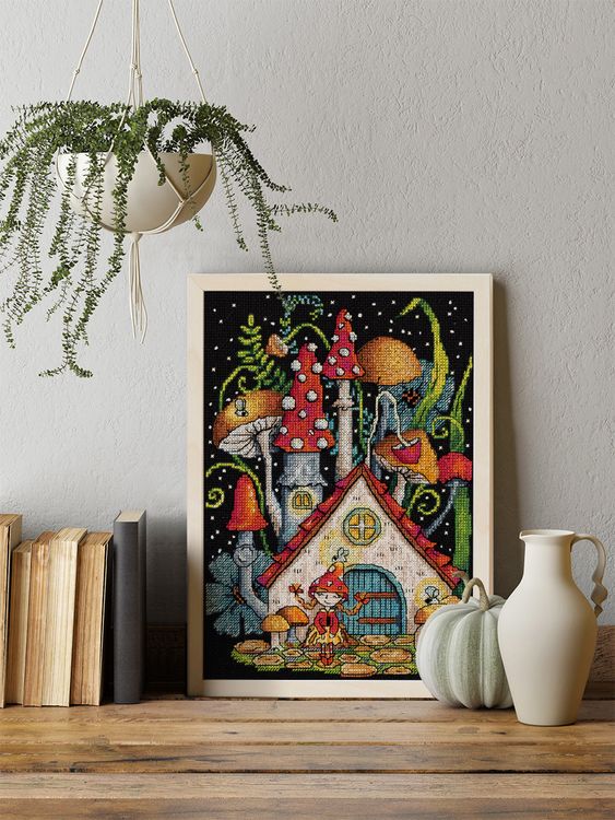 Набор для вышивания «Грибной домик» — картинка 3