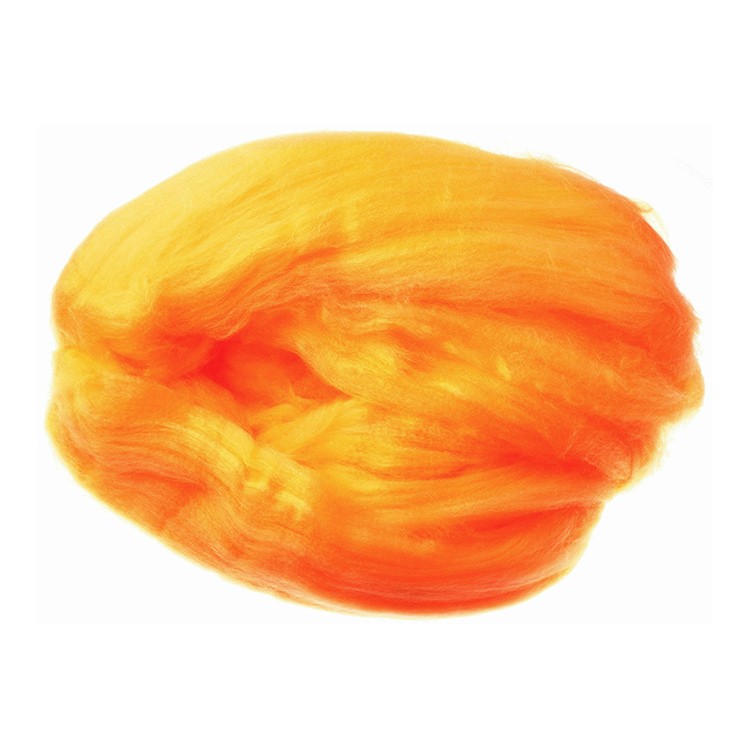 Волокно для валяния Семёновская пряжа акрил, цвет Ярко-оранжевый, 100 г