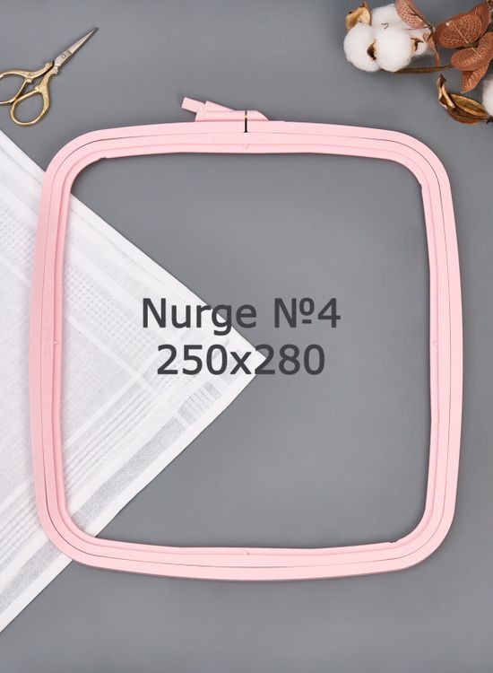 Пяльцы пластиковые прямоугольные с винтом №4, 25х28 см, Nurge — картинка 2