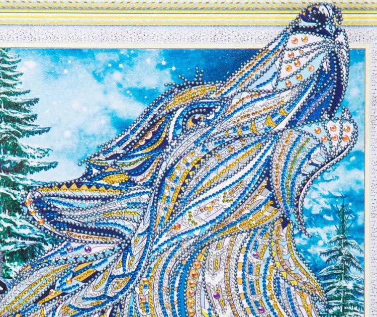 Алмазная вышивка 5D «Полярный волк» — картинка 3