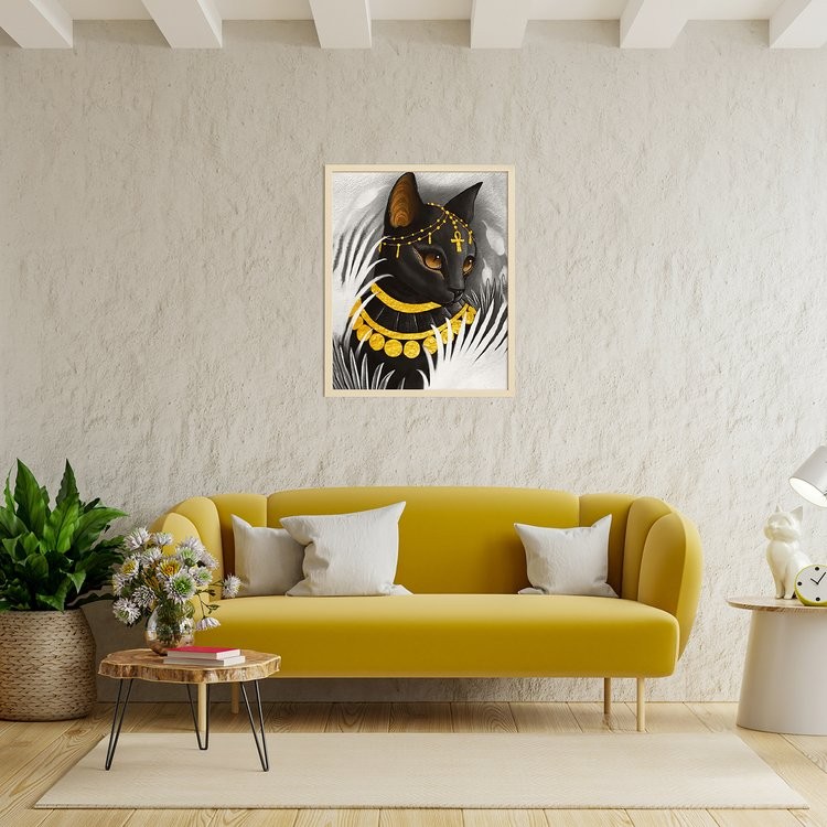 Картина по номерам с поталью «Богиня Бастет» — картинка 7