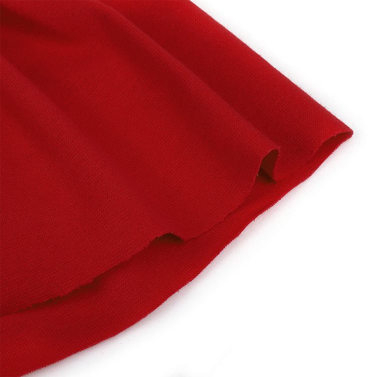 Ткань трикотаж Рибана с лайкрой, 3 м, ширина 80-90 см, 215 г/м2, опененд, цвет: красный, TBY — картинка 5