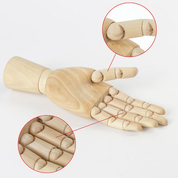 Манекен художественный «Рука», высота 25 см., женская левая, дерево, BRAUBERG ART CLASSIC — картинка 5