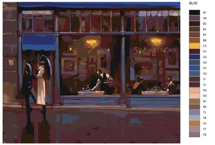 Картина по номерам «У ресторана» — картинка 2