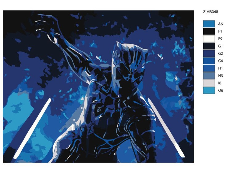 Картина по номерам «Чёрная Пантера» — картинка 2