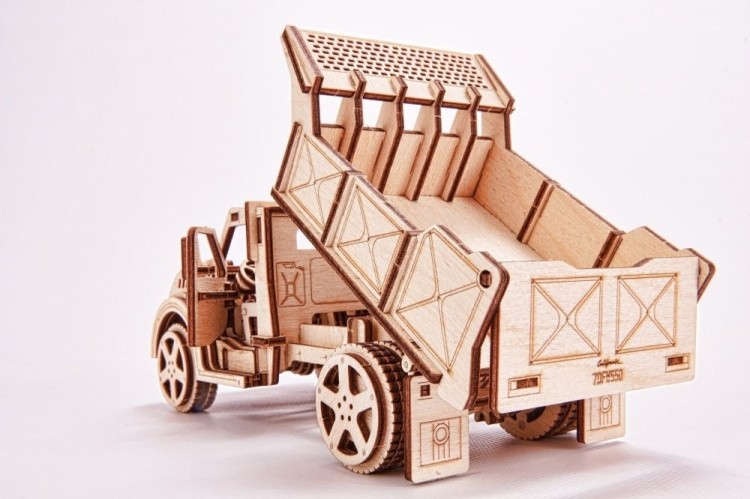 Конструктор из дерева «Грузовик-Самосвал», Wood Trick — картинка 3
