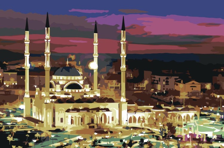 Картина по номерам «Мечеть Сердце Чечни 2»