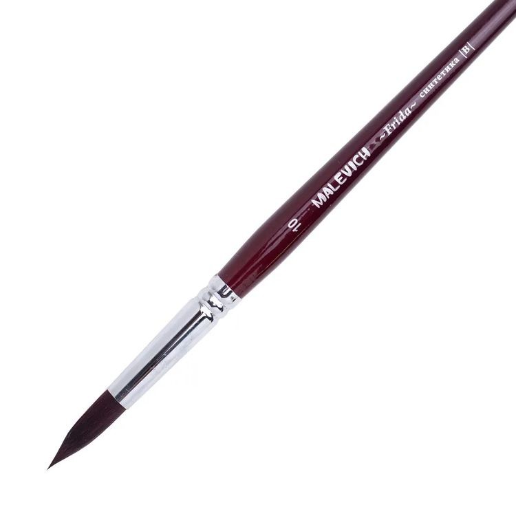 Кисть из синтетики мягкая Frida, круглая №10, Малевичъ — картинка 2