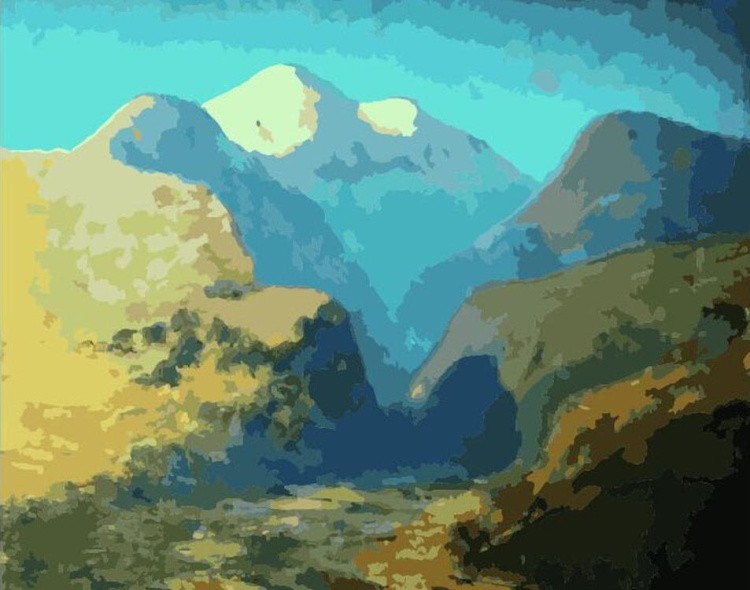 Картина по номерам «Снежные вершины. Кавказ»