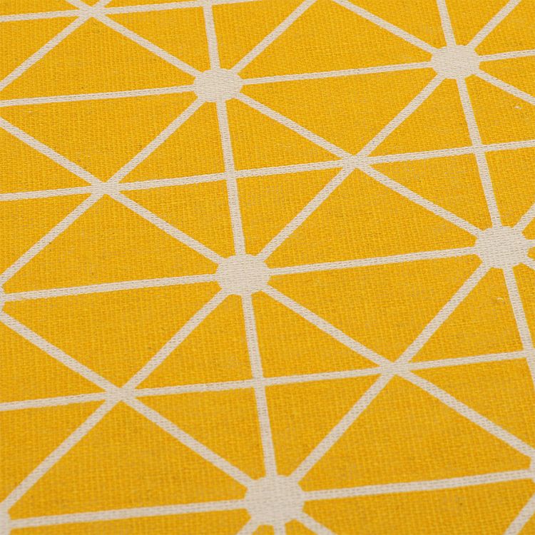 Ткань Лен, 140 г/м², 5 м x 150 см, цвет: желтый, геометрический принт, TBY — картинка 5