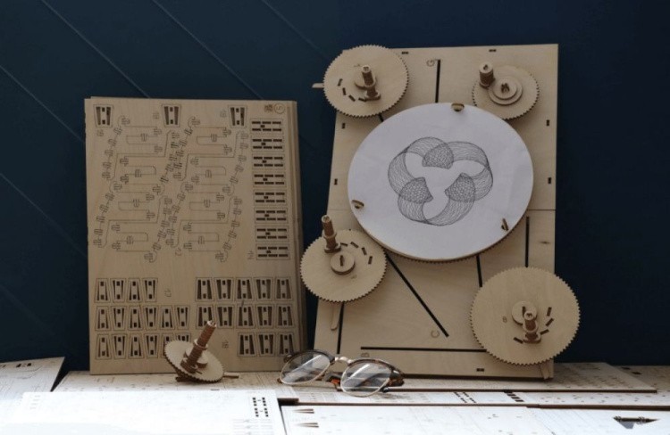 Конструктор из дерева «Машина для рисования UNIGRAPH», UNIWOOD — картинка 2