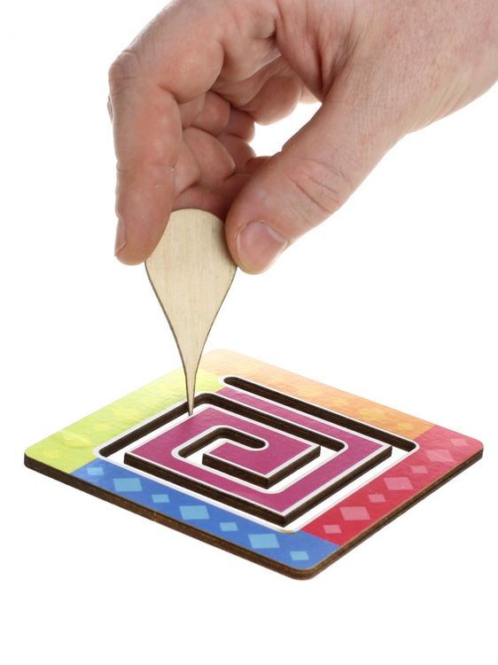 Развивающее пособие из дерева «Линейки-трафареты Веселые узоры» — картинка 2