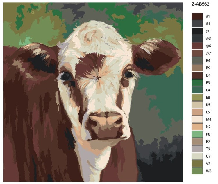 Картина по номерам «Корова» — картинка 2