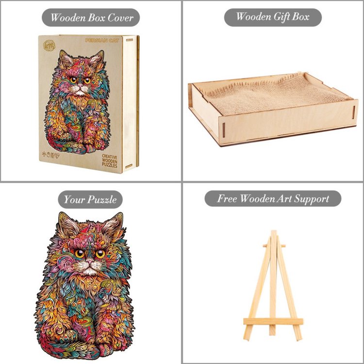 Деревянные пазлы «Пестрая киска S», Woodbests — картинка 6