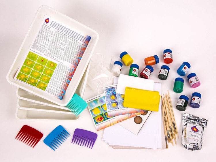 Набор для эбру «Праздничный» 12 цветов, Эбру-Профи — картинка 4