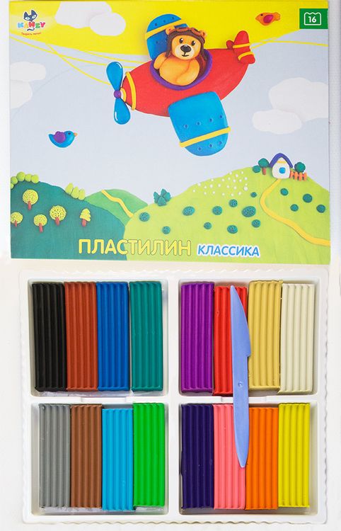 Пластилин KANZY KNY-300705, 16 цветов — картинка 2