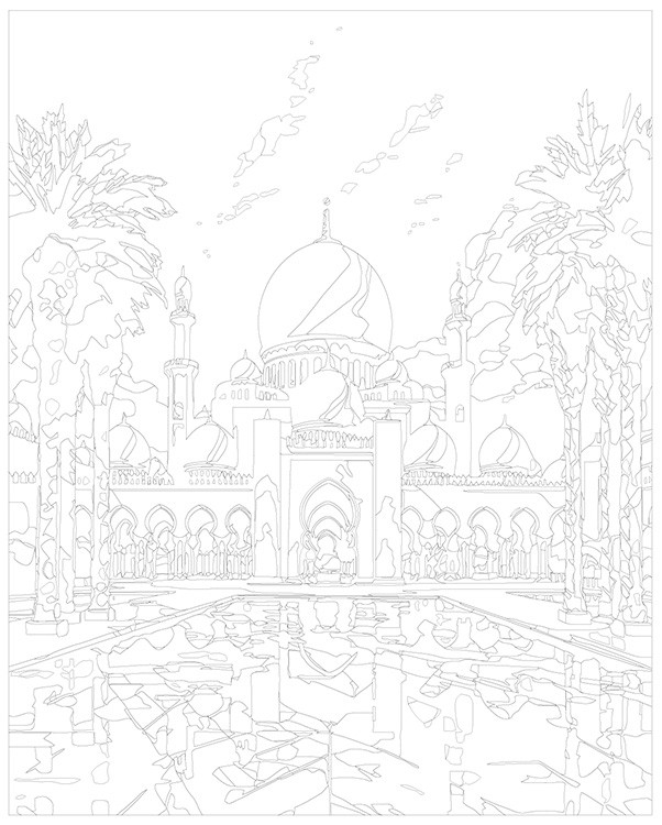 Картина по номерам «Мечеть с пальмами» — картинка 3