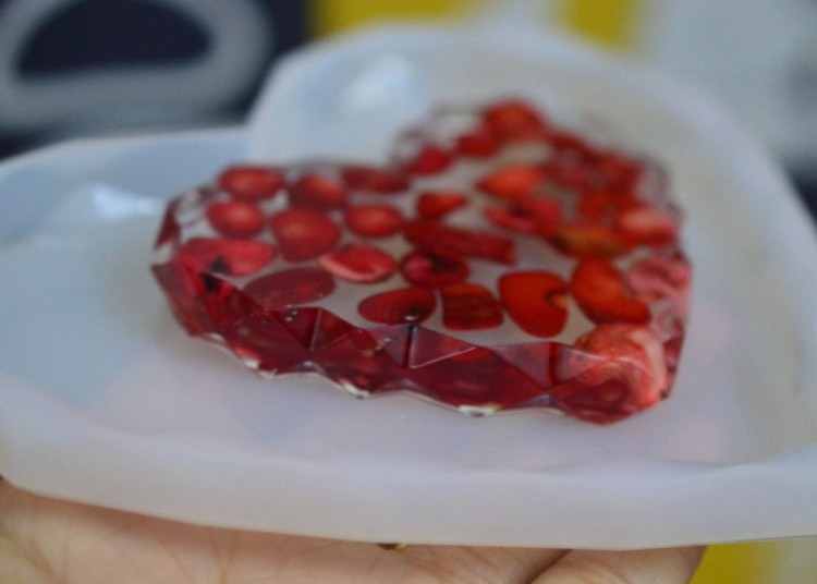 Силиконовый молд Epoxy Master Алмазное сердце, 12,5х10 см — картинка 5