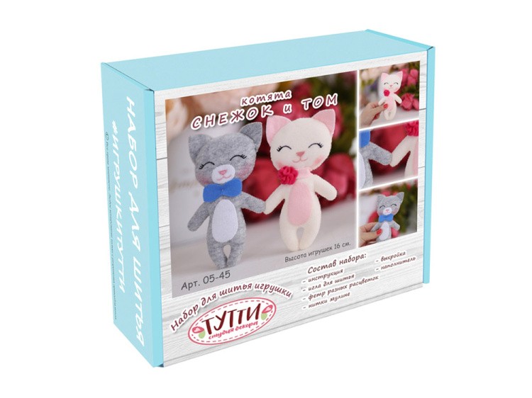 Набор для шитья игрушки «Котята Снежок и Том» — картинка 5