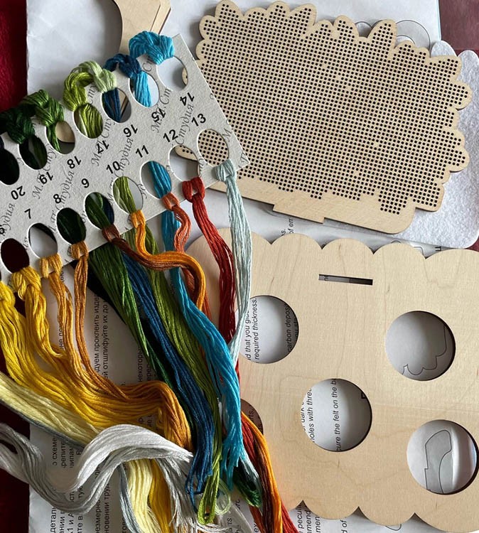 Набор для вышивания «Подставка Цветочная под яйца» — картинка 5