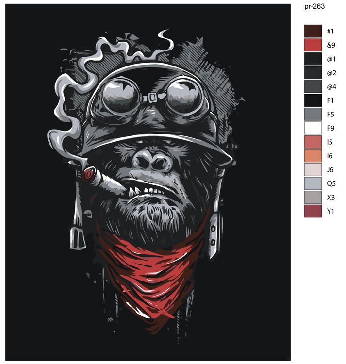 Картина по номерам «Обезьяна» — картинка 2