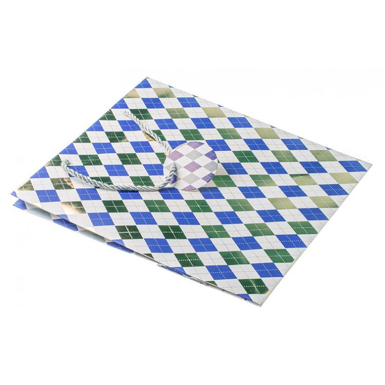 Подарочный пакет «Синие ромбы» — картинка 5