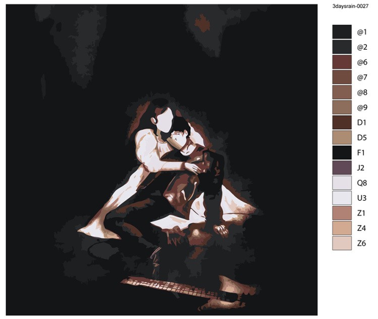 Картина по номерам «Три дня дождя, Polnalyubvi: Температура» — картинка 2