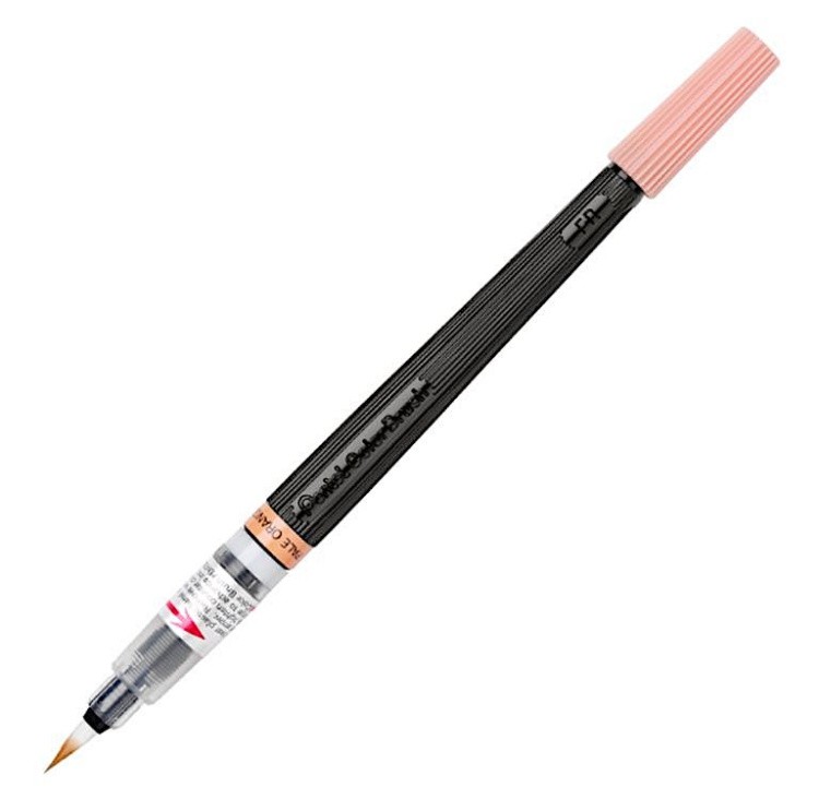 Кисть с краской Colour Brush, 1-10 мм, 5 мл, цвет: бежевый, Pentel