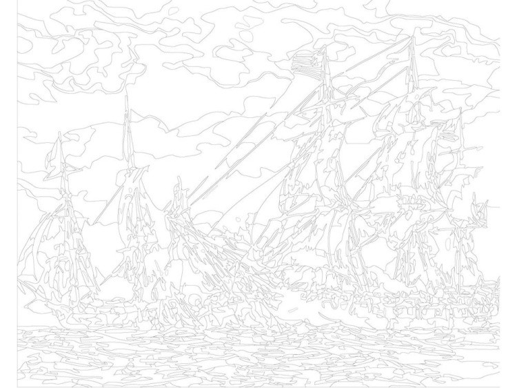 Картина по номерам «Морской флот» — картинка 3