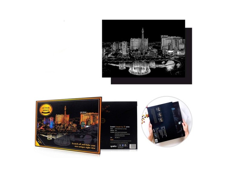 Скретч-картина «Las Vegas America» (цветная) — картинка 2