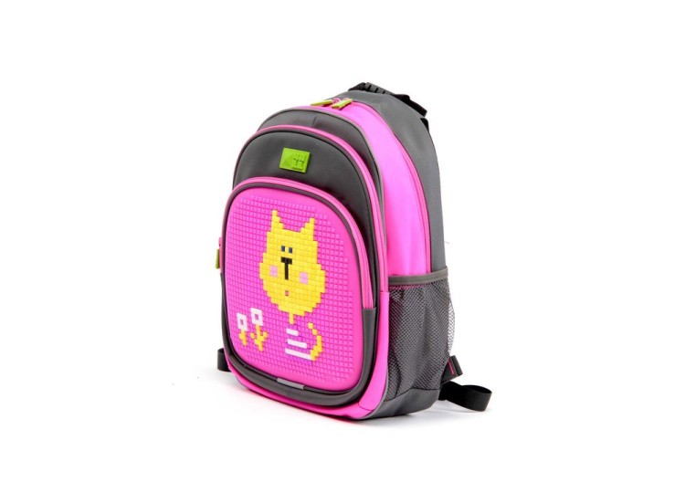 Рюкзак 4ALL Kids с битами, серо-розовый — картинка 2