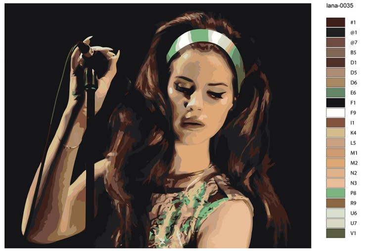 Картина по номерам «Lana Del Rey Лана Дель Рей: на сцене» — картинка 2