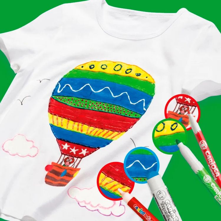 Фломастеры для ткани «Fabric Liner» 10 цв., Carioca — картинка 2