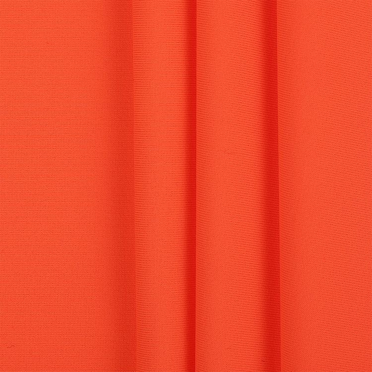 Ткань трикотажная Бифлекс матовый, 6 м, ширина 152 см, 180 г/м², цвет: 13 оранжевый неон, TBY — картинка 2