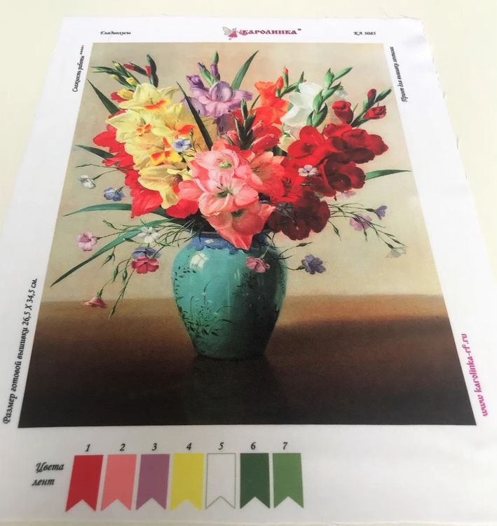 Рисунок на ткани «Гладиолусы» — картинка 3