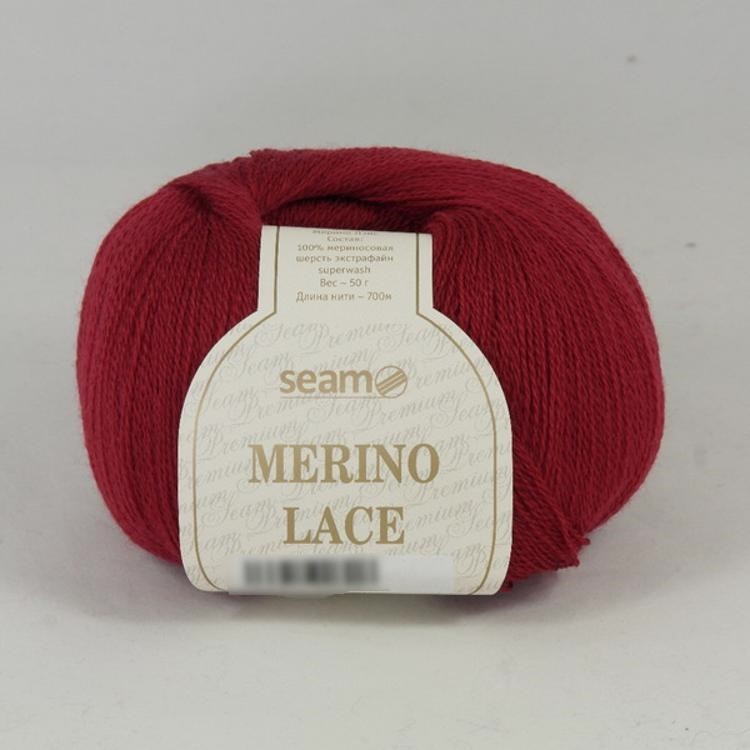 Пряжа SEAM MERINO LACE (31), вишня, 5 шт. по 50 г — картинка 2