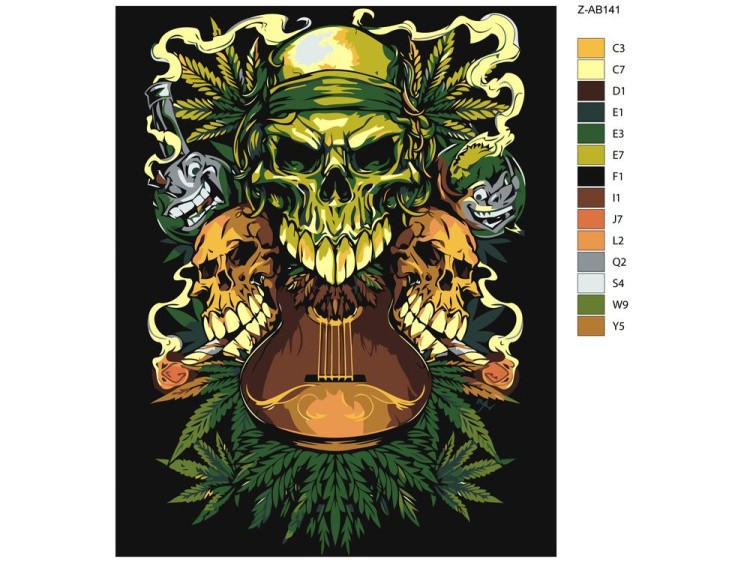 Картина по номерам «Музыка в ночи» — картинка 2