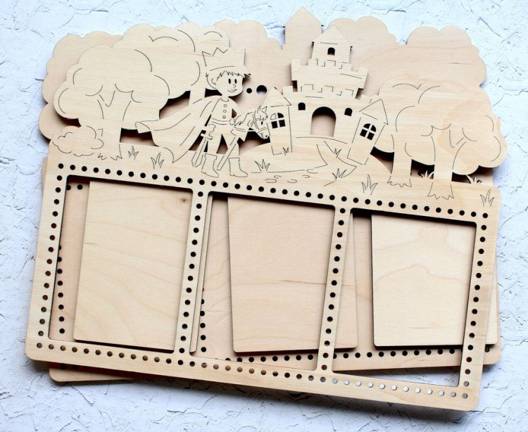 Рамка тройная «Маленький герой», 31х40 (14х11) — картинка 5