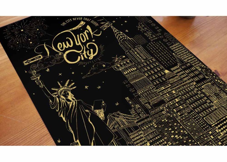 Скретч-картина «Нью-Йорк. Статуя Свободы» — картинка 2