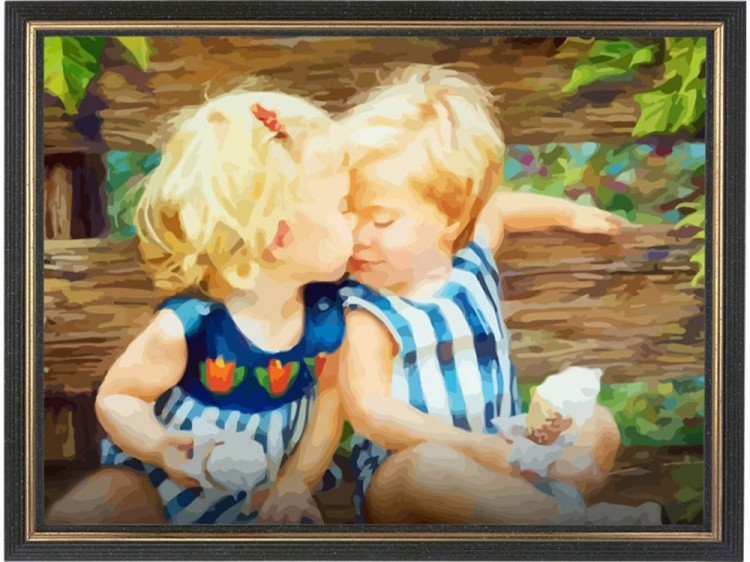 Открытка по номерам «Свидание с мороженым» — картинка 2